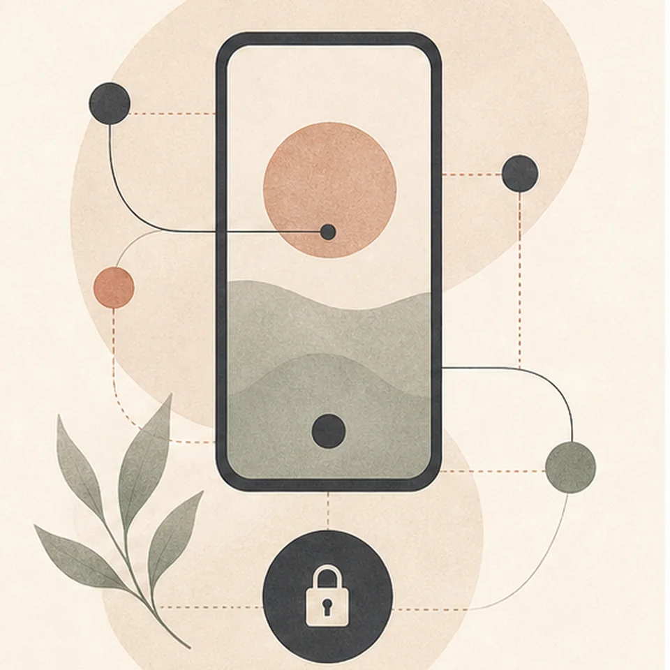Best App-Controlled Vibrators: Privacy and Reliability Guide — Editorial illustration of private app connectivity for an app-controlled wellness buying guide